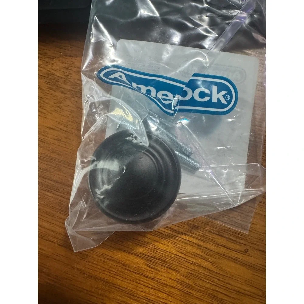 New Set of 10 Flat Black Door or Drawer Round Knobs Hardware